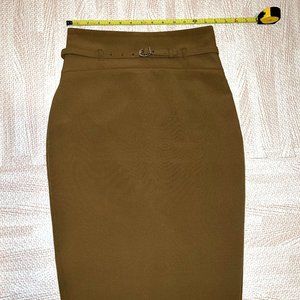 EXPRESS: Super High Waisted Belted Midi Pencil Skirt